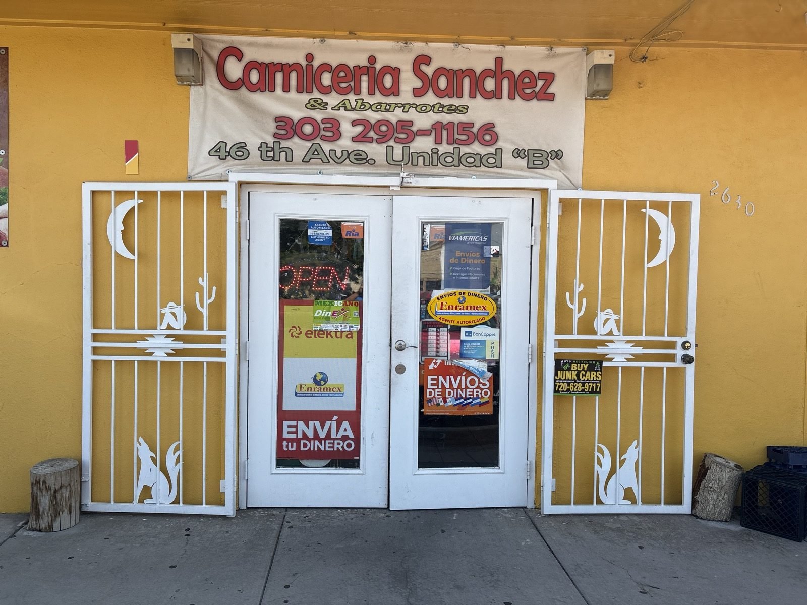 Carniceria Sanchez storefront on 46th Ave in Elyria
